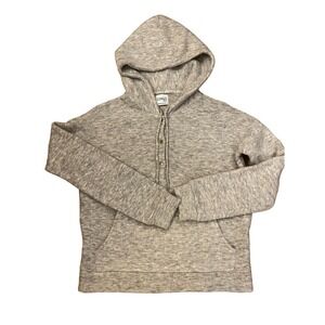 Songe Lab Hooded Pull-over Women's Fleece Grey Shirt SZ S/M
